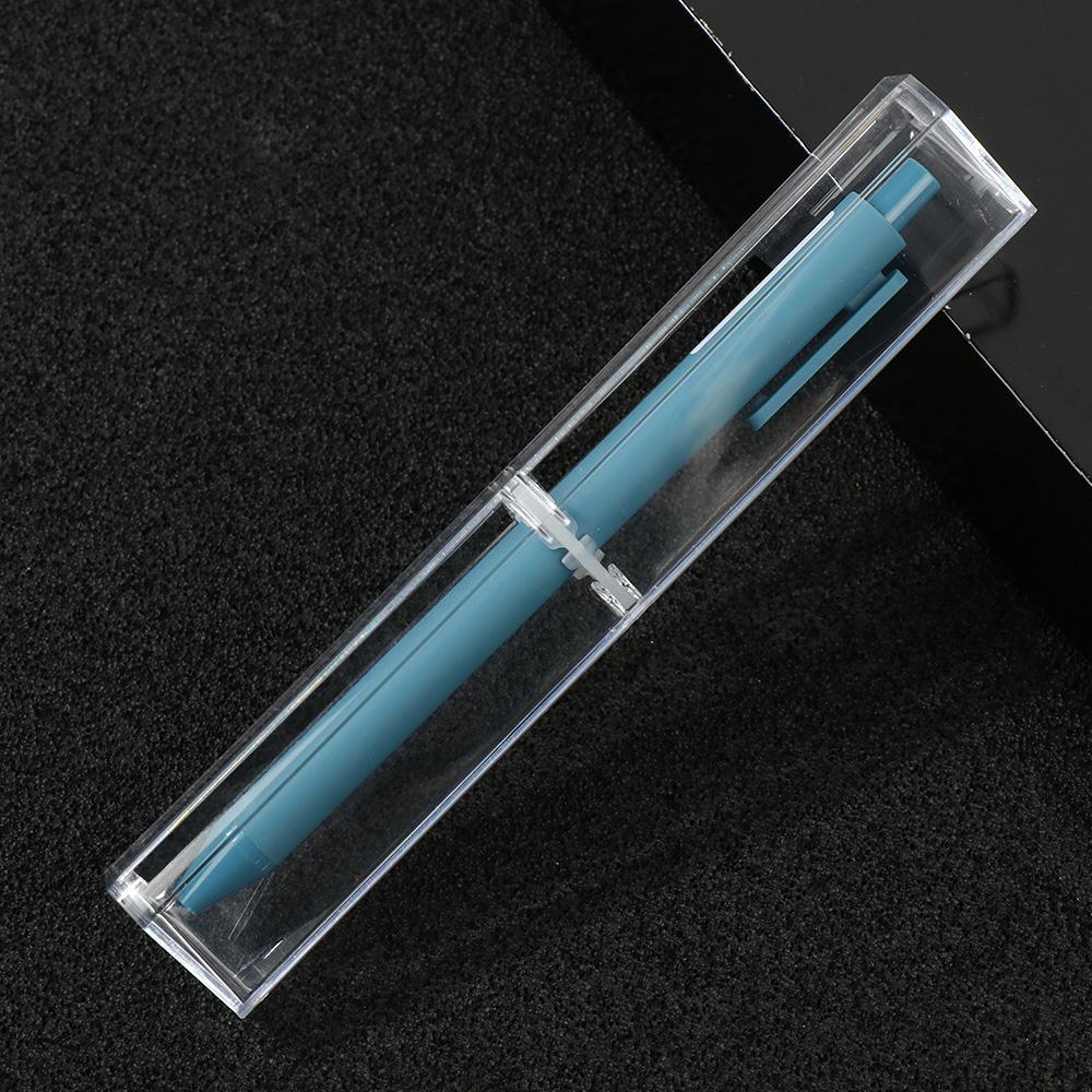 Gift Solid Color Transparent Pen Storage Case Pen Box School Office Supplies