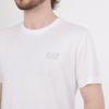 Emporio Armani EA7 Short Sleeve T-Shirt, Size 8NPT51 PJM9Z (White with Silver Logo, Size L) [Parallel Import]