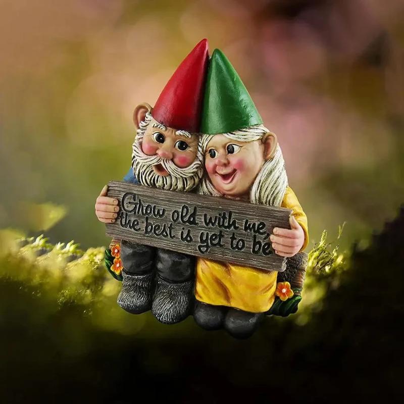 Dwarf Couples Love Their Best Friends, Collect Statues Suitable for Indoor and Outdoor Gardens and Home Decoration