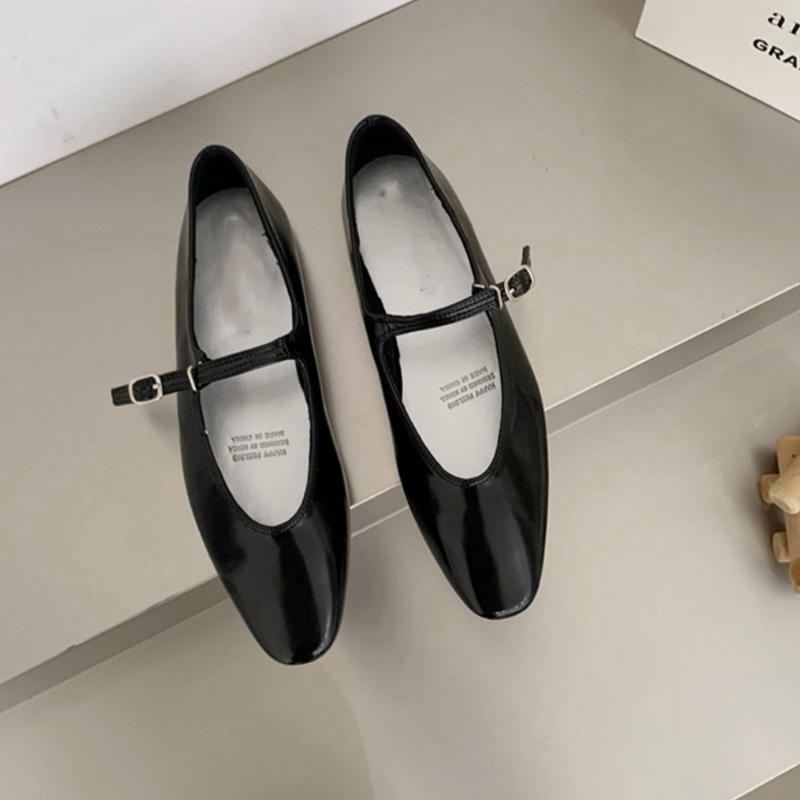 Мода SUOJIALUN 2025 Лето Новые Женские Балетки Мода Мелкие Женские Повседневные Мягкие Туфли Мэри Джейн Уличные Платье Балетки