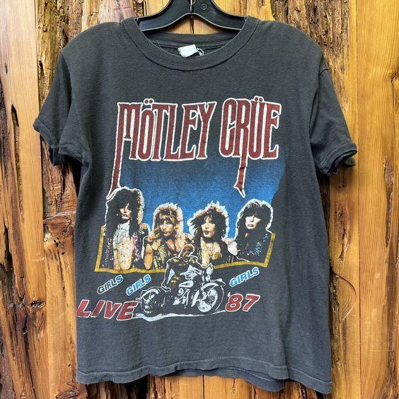 Винтажная футболка унисекс 1987 года Motley Crue White Snake Live In Concert S-5XL KH10635