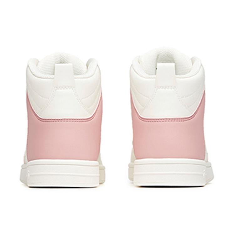 Anta Life Collection Slip Resistant Abrasion Resistant High top Skateboard Shoes Women's White Pink 92948088-11