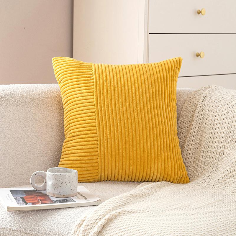 Corduroy Pillowcase Modern Minimalist Pillow Cover Living Room Sofa Cushion Cover Solid Color Waist Pillowcase Backrest Pillowcase