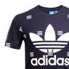 Adidas Originals 3S AOP Letter Pullover Comfortable Short Sleeve T-Shirt Men Tops Navy-Blue AZ1063