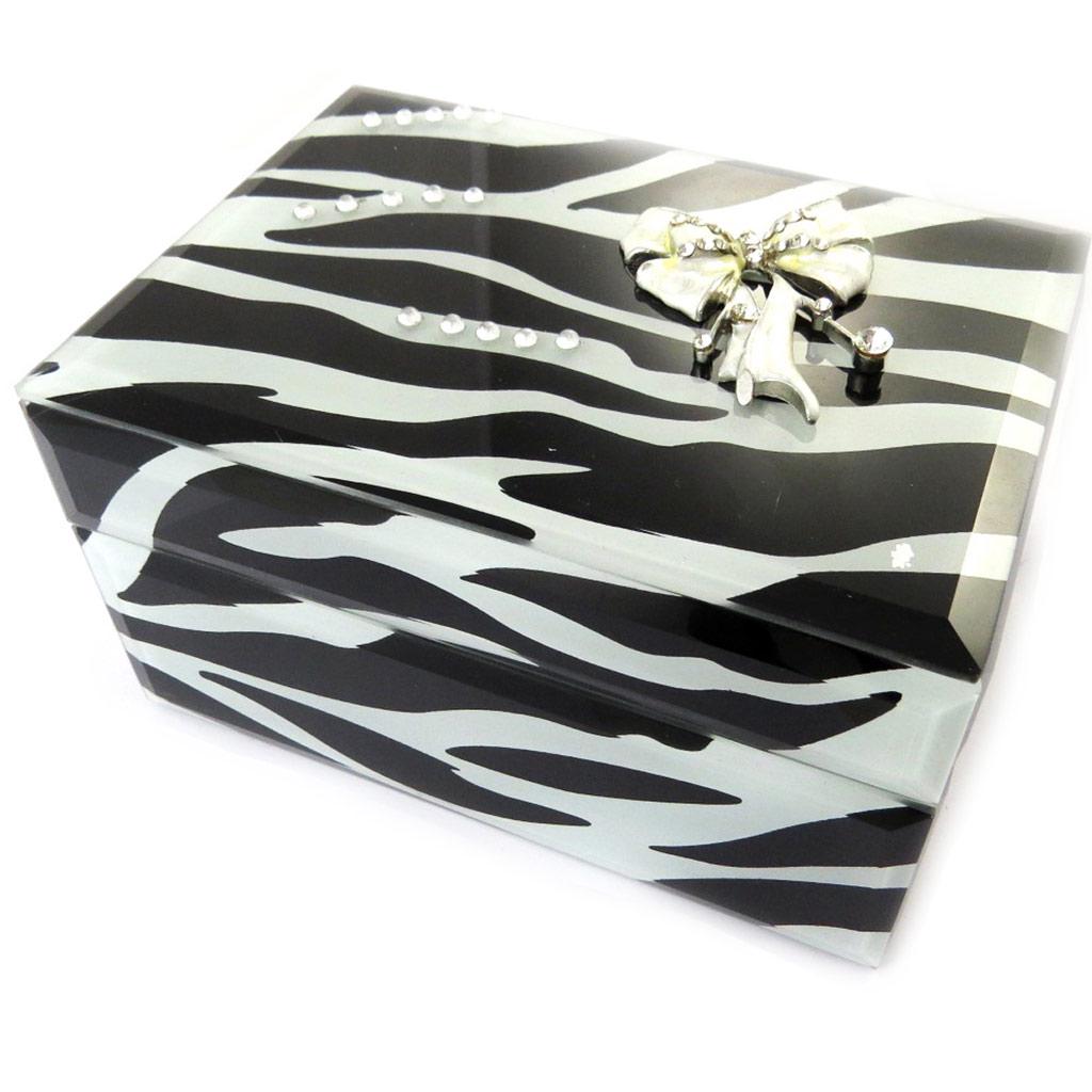 Les Trésors De Lily [N5299] - Zebra 'Belle De Soie' Jewelry Box - 16. 2x11. 5x8. 7cm