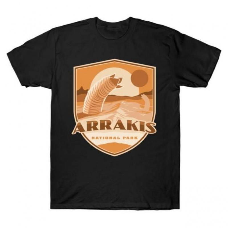 Arrakis National Park Sandworm DUNE Sic fi fan Gift t shirt 100 cotton printed Shortsleeve Graphic clothes All size Tops S6XL