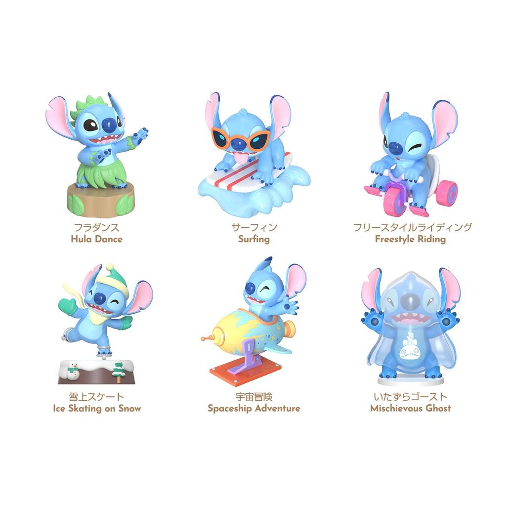 TOP TOY Disney Stitch Moedoraku Series Box 6 Gachapon Blind Box Figure Soft Vinyl PVC Premium Toy Birthday Present Stitch Christmas Gift [Assorted