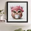 New Arrival 5D DIY Full Circle Diamond Painting "Pink Owl" Embroidery Cross Stitch Home Decor Gift