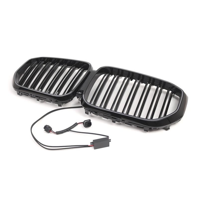Gloss Black Double Bar LED Grille for 19-22 BMW X5 G05