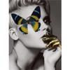 Полный квадратный/круглый алмазная живопись портрет женщина стразы 5D DIY Алмазная вышивка распродажа Мозаика с бабочкой Decortion