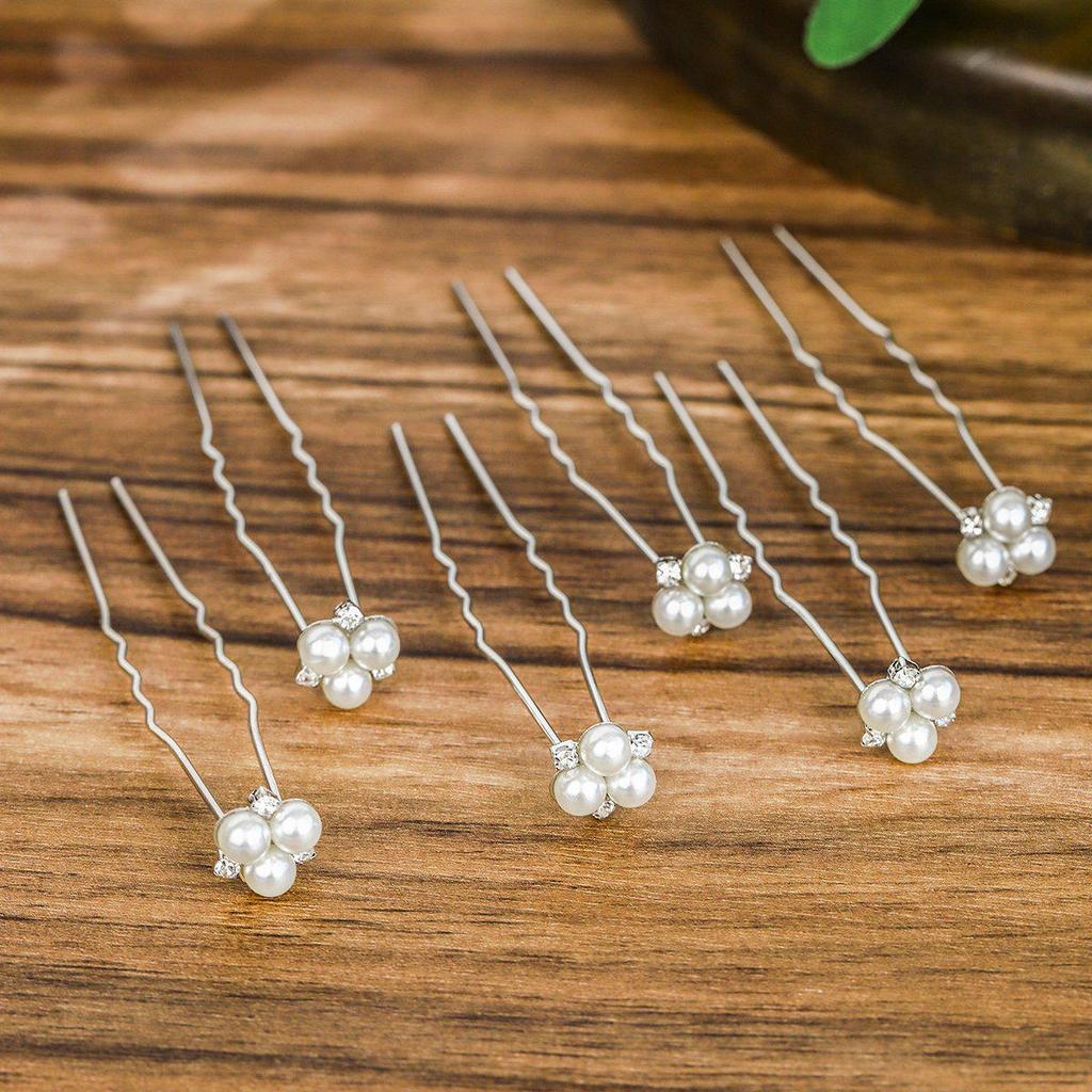 Сделанный вручную свадебный гребень для волос с цветком из жемчуга и страз и листьями