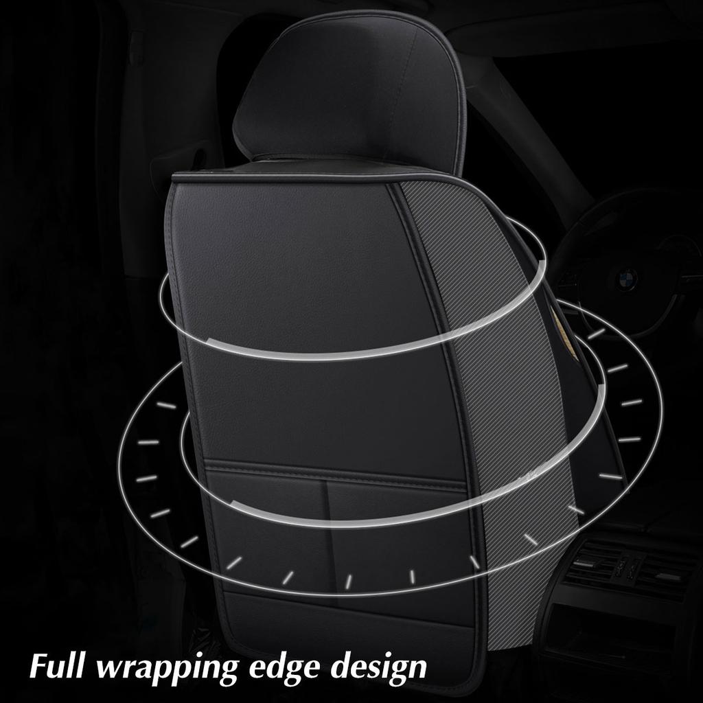 Universal PU Leather Front Car Seat Cover Durable&Breathable Cushion Mat Waterproof Protect Cushion Auto Seat Cover 1PC