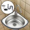 Corner Bathroom Sink Basin Wall Mounted Multipurpose Easy Installation Home Wash