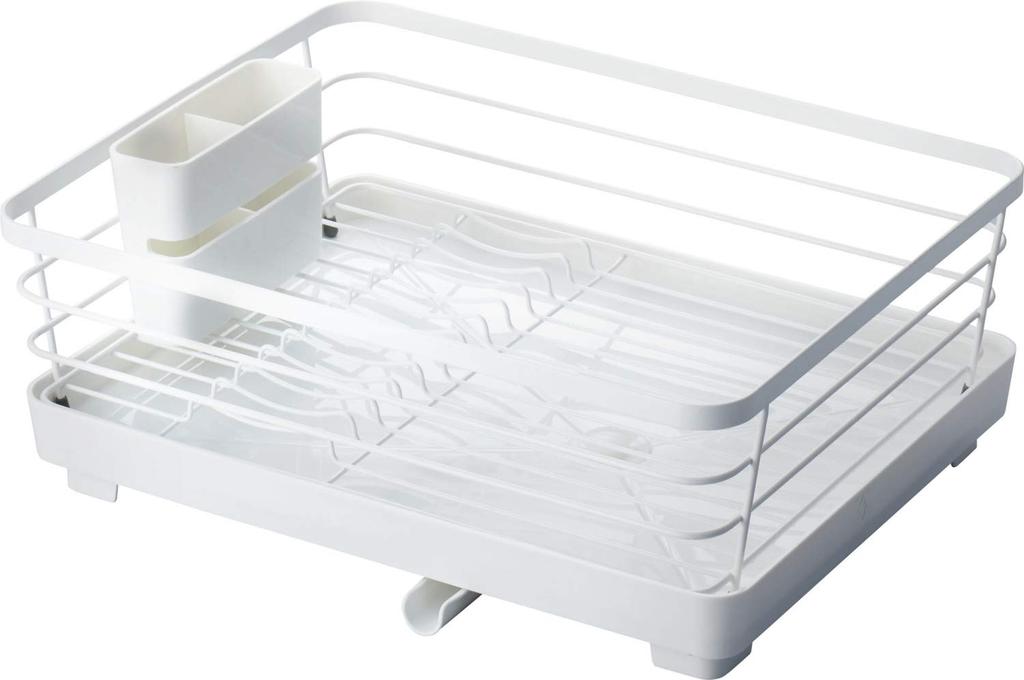 Asvel Silicone Dish X X Dish Drainer Wide Drainer, White, 30.4 38.8 14.6, Posé W-Coated