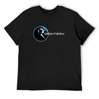 Футболка с официальным логотипом Rockitech Смешная футболка Аниме футболка лето 2025 аниме вещи простые черные футболки мужские
