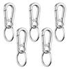 Total: 5 Pieces Material: Zinc Alloy Carabiner Small Carabiner Stainless Steel Carabiner Waist Tool Carabiner Triangle Ring Key Holder Stainless Steel