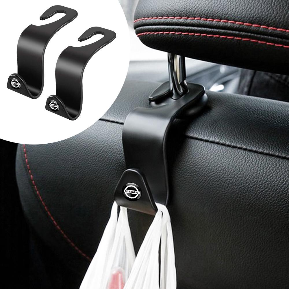 AVI4 2Pcs Car Hidden Seat Back Hook Multi-function Storage Hook For Nissan Sylphy Cube Juke Rogue TIIDA Pulsar Maxima