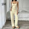 Relaxed Fit Summer Nightwear Women Pajamas Set with Floral Print, Sleeveless U Neck Skin Friendly Sleepwear for Dormitory Camisole And Pants,