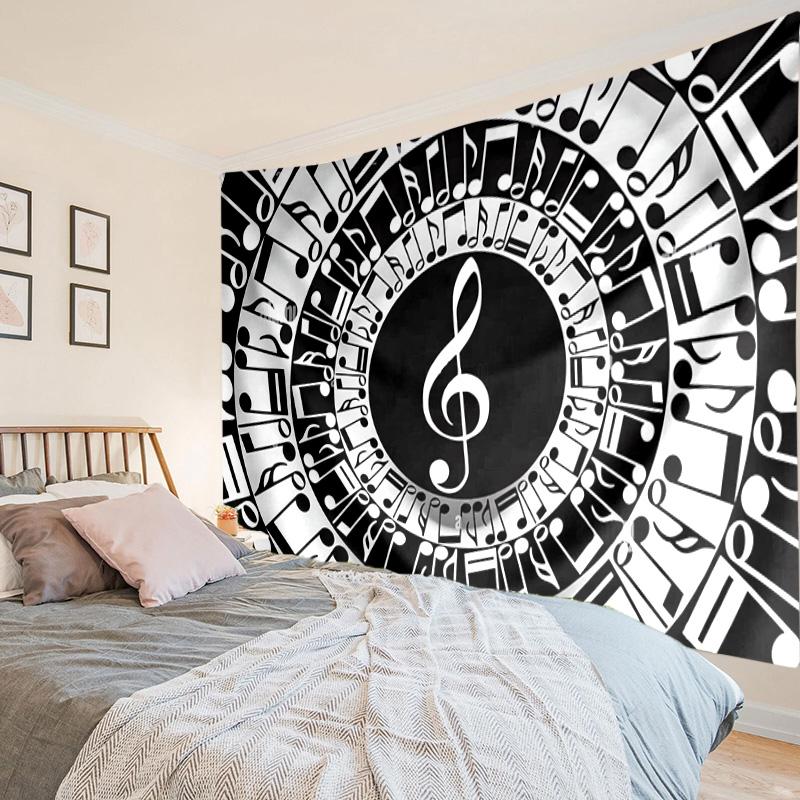 Music Fusion Art Tapestry Room Decoration Wall Hanging for Living Room Bedroom, dormitory, Birthday and Christmas gifts