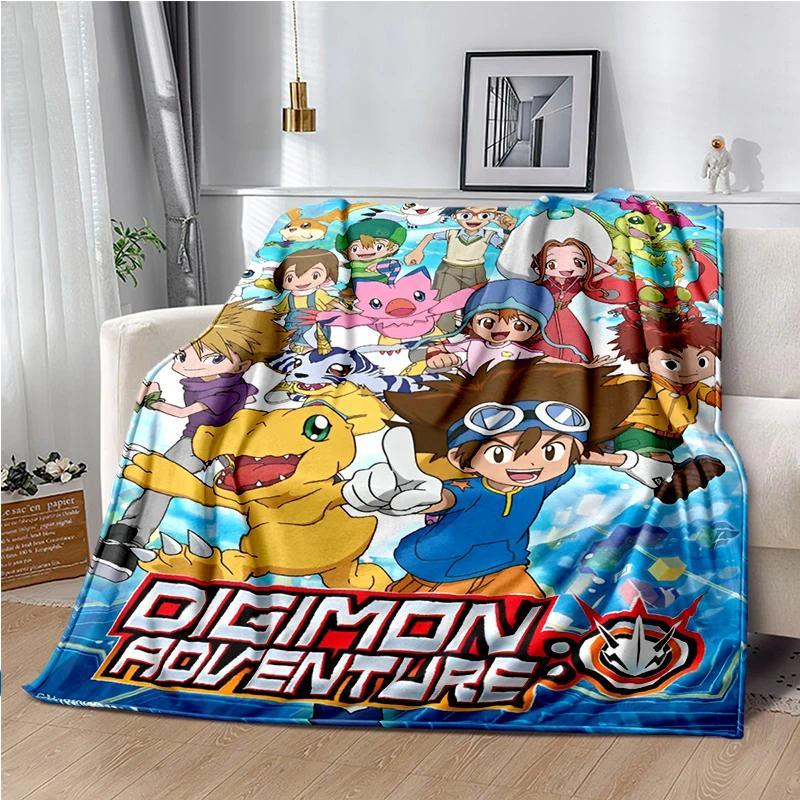 Японский Мультфильм D-Digimon Пледы для Дивана, Походов, Пикника, Супер Мягкое Одеяло, Постельное, Теплое, Милое, Аниме, Фланель, Индивидуальные Пледы