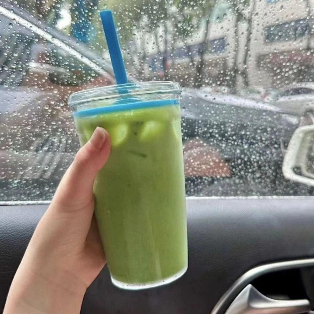 Transparent Cold Drinking Cup 450ml Car Tumbler Cup New Coffee Cup