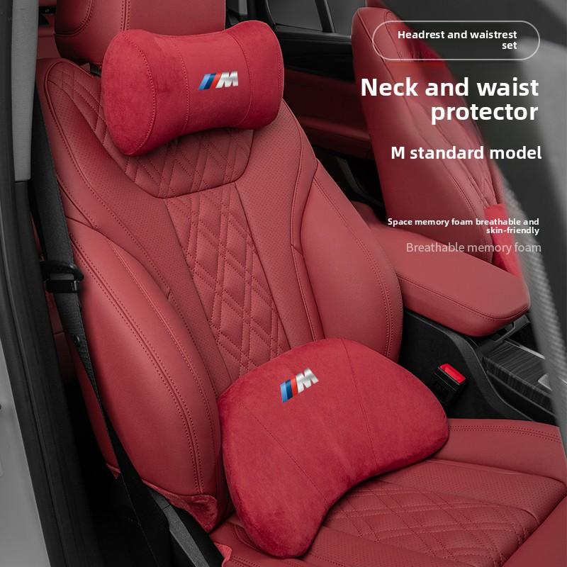 BBYX8 New 2025 For BMW Headrest Waist Support New 3 Series 5 Series x1x2x3x5x6GT Neck Pillow Pillow Automotive Interior Decoration Pro