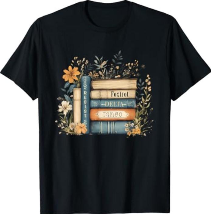 Subtle Book Anti Trump Women Book Loves Retro Funny T-Shirt