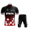 Командный костюм для велоспорта Новый костюм Strava с коротким рукавом Впитывающий пот и влагу Гоночный костюм для велоспорта
