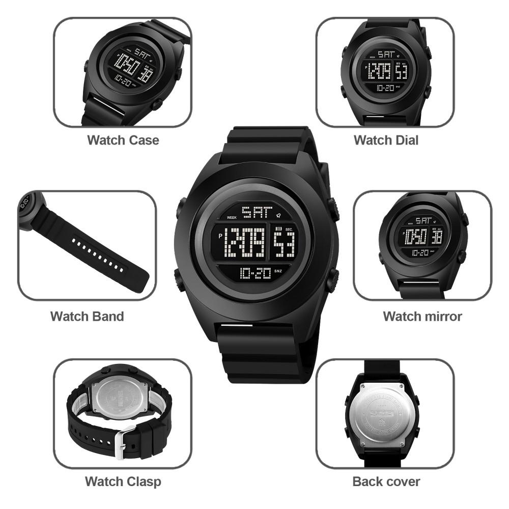 Skmei Outdoor Military Countdown Sport Watches For Men Japan Digital Movement 5Bar Waterproof LED Electronic Wristwatch Clock