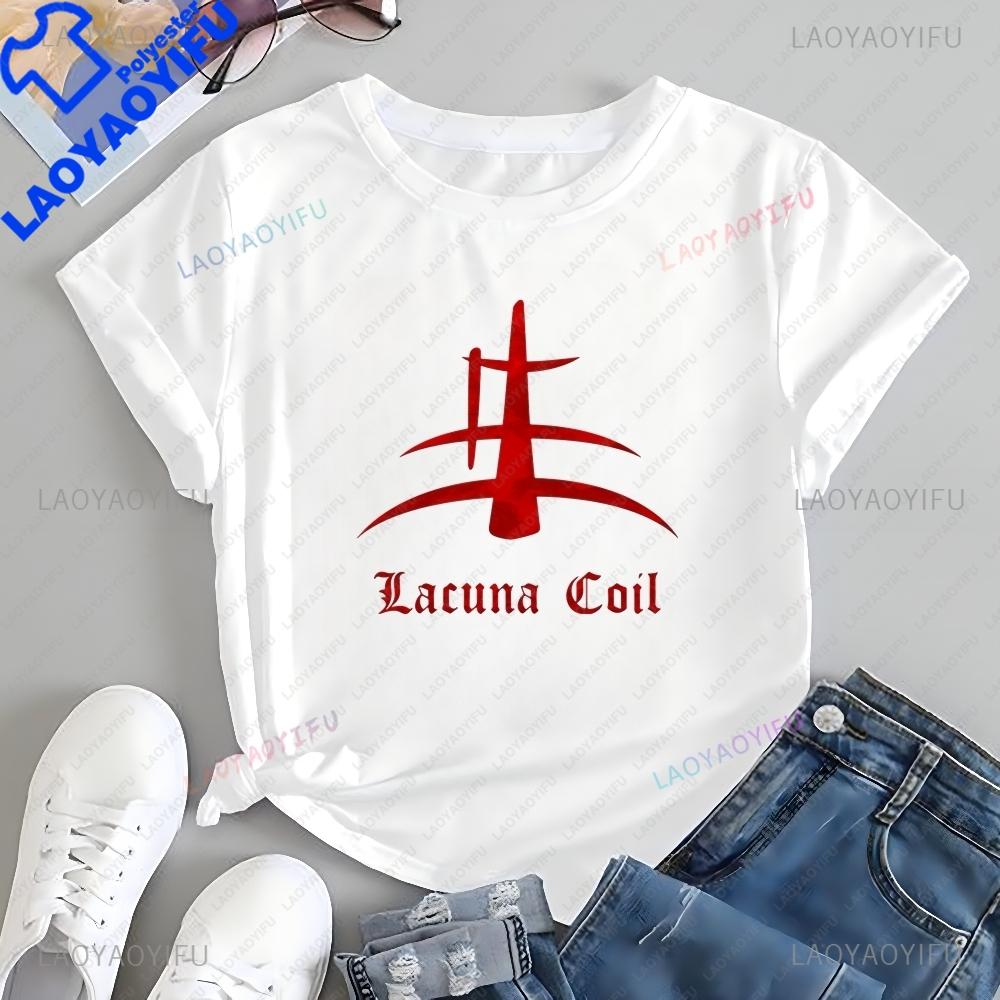 Streetwear Lacuna Coil Print Longsleeved Casual Shirt Suitable for Both Unisex and Unisex Featuring A Patterned Tshirt Design