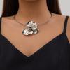 Simplicity Flower Necklace Fashion Necklace New Metal Flower Choker Collar