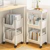 Bookshelf Storage Trolley Simple Kitchen Multi-Layer Movable Utility Cart Open Style  Snack Organizer Shelf Bedroom Toy Shelves