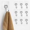 Big Size Transparent Wall Hooks for Hanging – Heavy Duty Stainless Steel Adhesive Hooks for Bathroom, Kitchen, Towel, Utensils & Keys – Waterproof