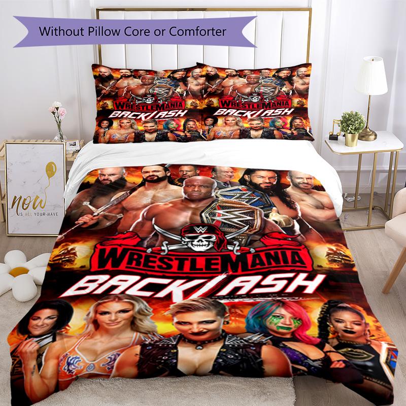 Wrestlemania Bed Linen Set Design for Living Room Machine Washable Christmas Gift