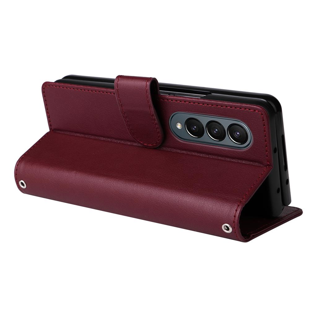 Чехол для Samsung Galaxy Z Fold4 5G из искусственной кожи с 3 отделениями для карт