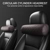 Car Seat Headrest Memory Foam Pillow Soft Breathable Cylinder Neck Pillow With Leather Cover For Car Comprehensive Support