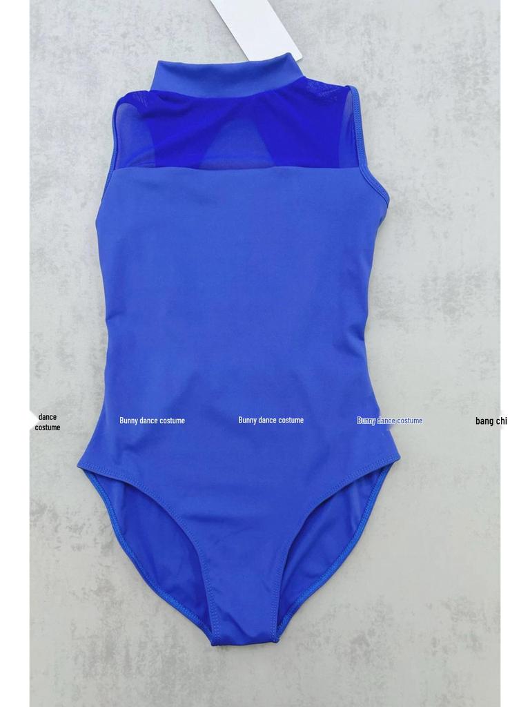 Балетный и аэробный купальник с высоким воротом для женщин