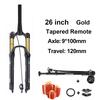 BOLANY Air and Oil R29 Bike Fork 26/27.5 Inch Suspension Come with Air Pump Adjustable Air Pressure Remote Locking Bicycle Fork