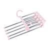 Yousheng Pants Hanger Trousers Rack Strong Load-bearing Foldable Design Anti-Slip 5-Layer Clothes Hanger Scarf Holder Wardrobe Organizer