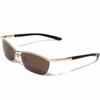 FashionBerry Gold and Brown Stylish Eyewear for Tough Slightly Bad Perfect for and Mountain UV Sunglasses, Non-Prescription, Men, Tough, Scary, Guys,