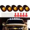 5Pcs 12V/24V Car Cab Roof Top Running Marker Light IP68 Waterproof Smoked Amber 12 LED Top Clearance Running Light