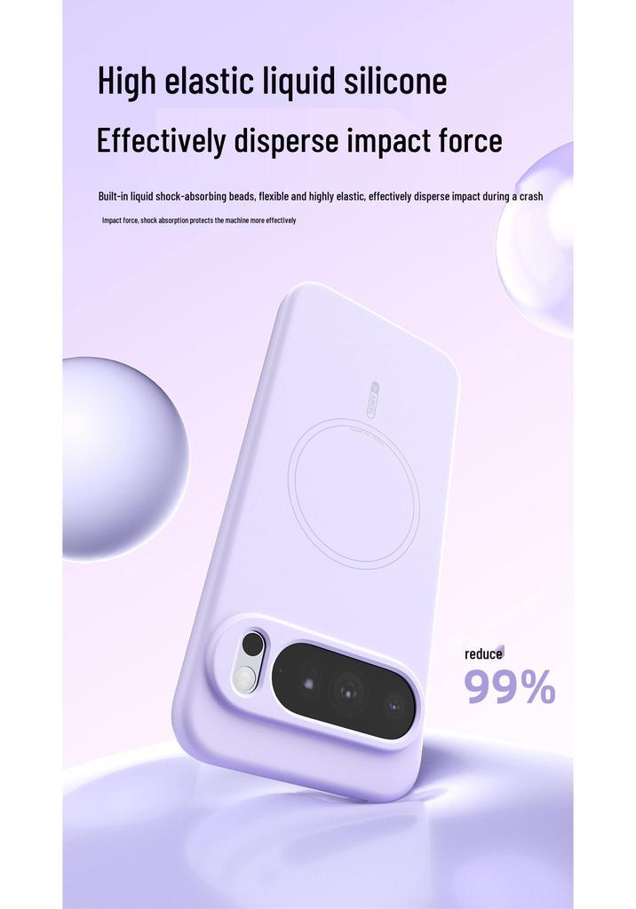 Совместим с Google Pixel 10 Pro XL, Магнитный силиконовый чехол, Защита от падения для мужчин и женщин, подходит для Pixel 9A.