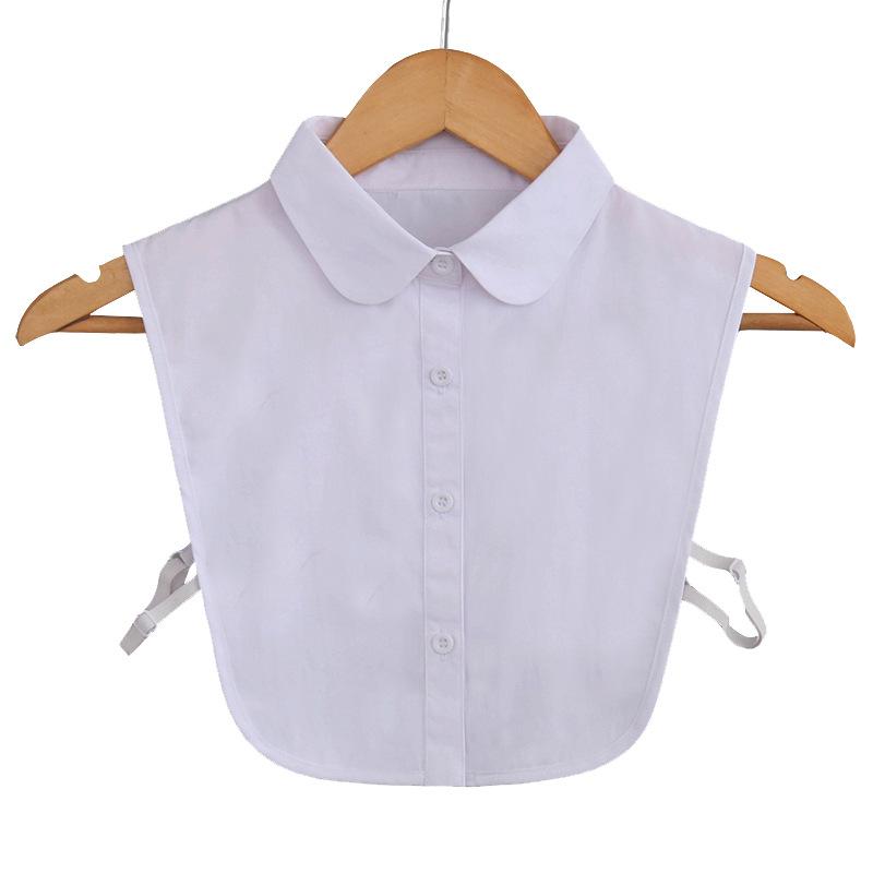 White Shirt Fake Collar Round Neck Doll Collar Accessory Collar Shirt Fake Collar Women'S Black B8 White B9