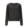 Solid color women's V-neck pullover sweater long sleeve fashion slim women's knitted pullover