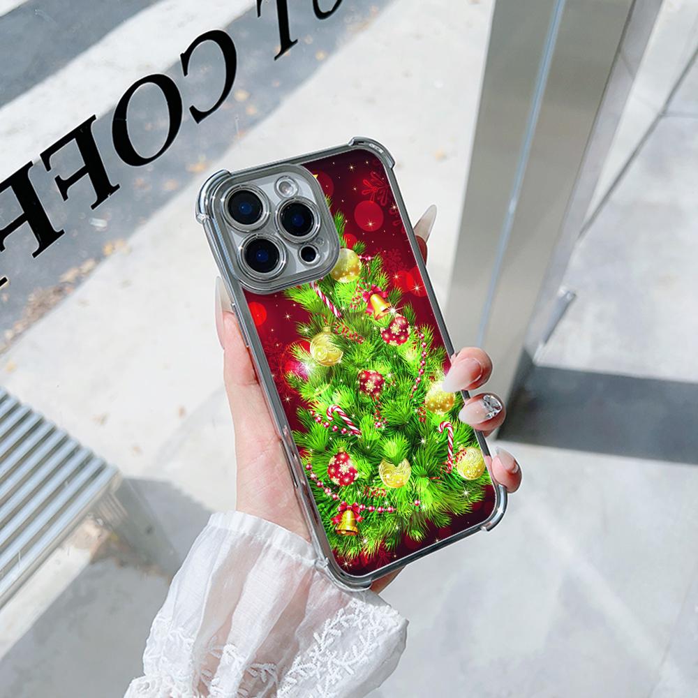 Ae113 Merry Christmas art Santa design art Гальванизированные чехлы для телефонов TPU для Xiaomi 11 Lite Redmi Note 13 Pro 12C Huawei Защитный чехол на четыре угла