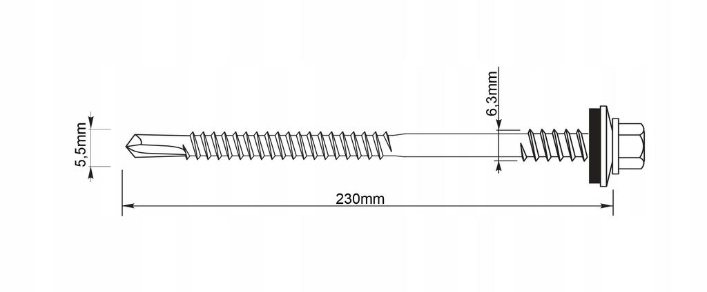GTR6 SP A19 screws 5.5/6.3x230mm RAL 8017