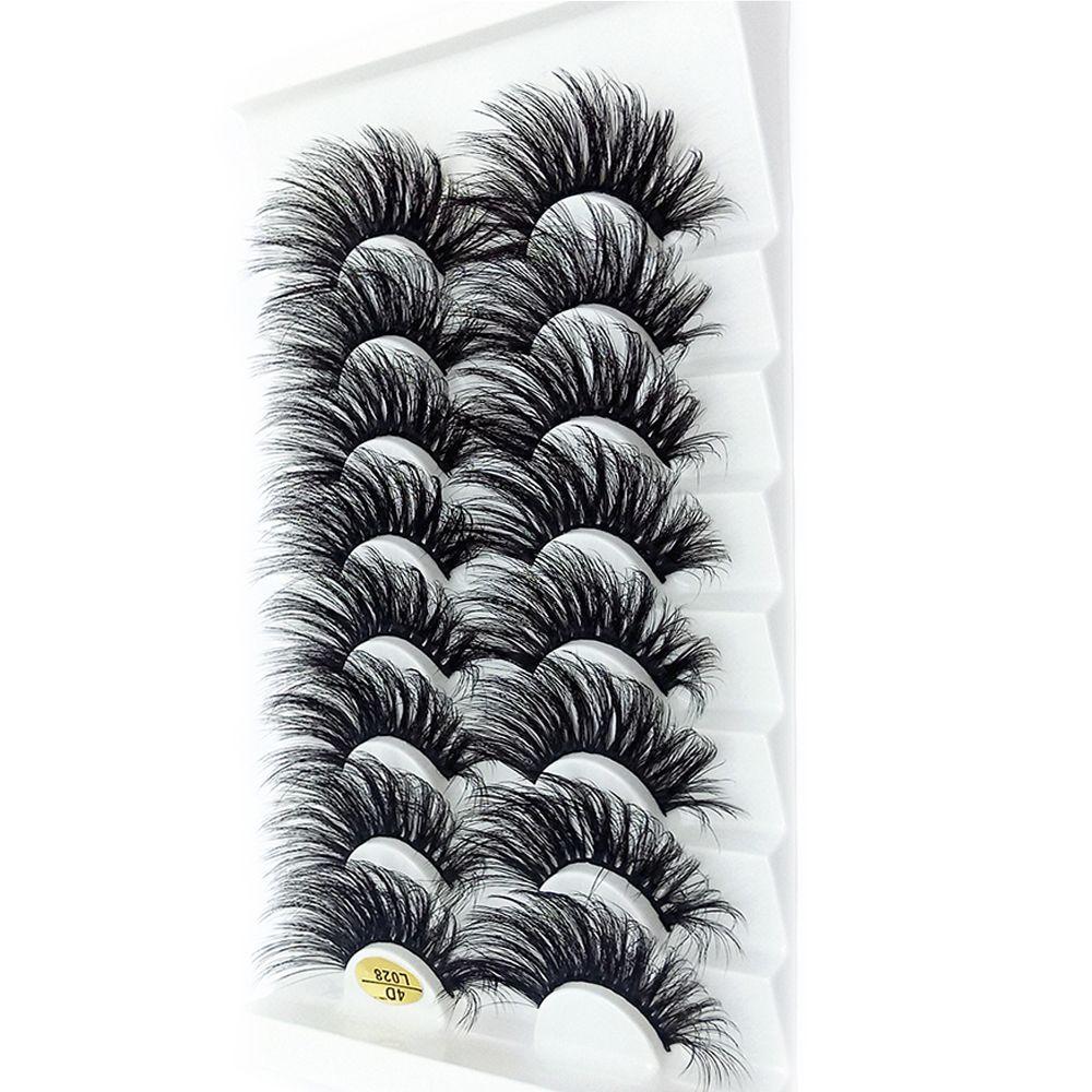 Effect Wispies Fluffy Full Volume Thick Eye Lash Extension False Eyelashes 25MM Lashes 4D Mink