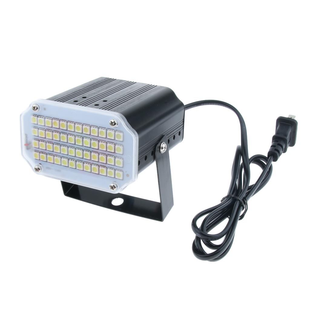 White Strobe Light Bulb Lamp with Super Bright LED Clamp for DJ Lighting Fixed Buckle for Parties Halloween Christmas