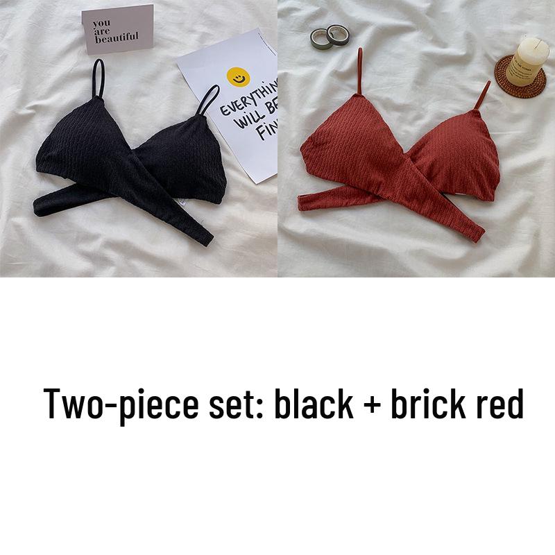 Cross-Back Spaghetti Strap Tube Top with Chest Pads - Sexy Strapless Hollow-Out Base Layer for Women