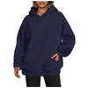 Womens Casual Hooded Sweatshirt Loose Fit Long Sleeve Streetwear Top With Front Pocket